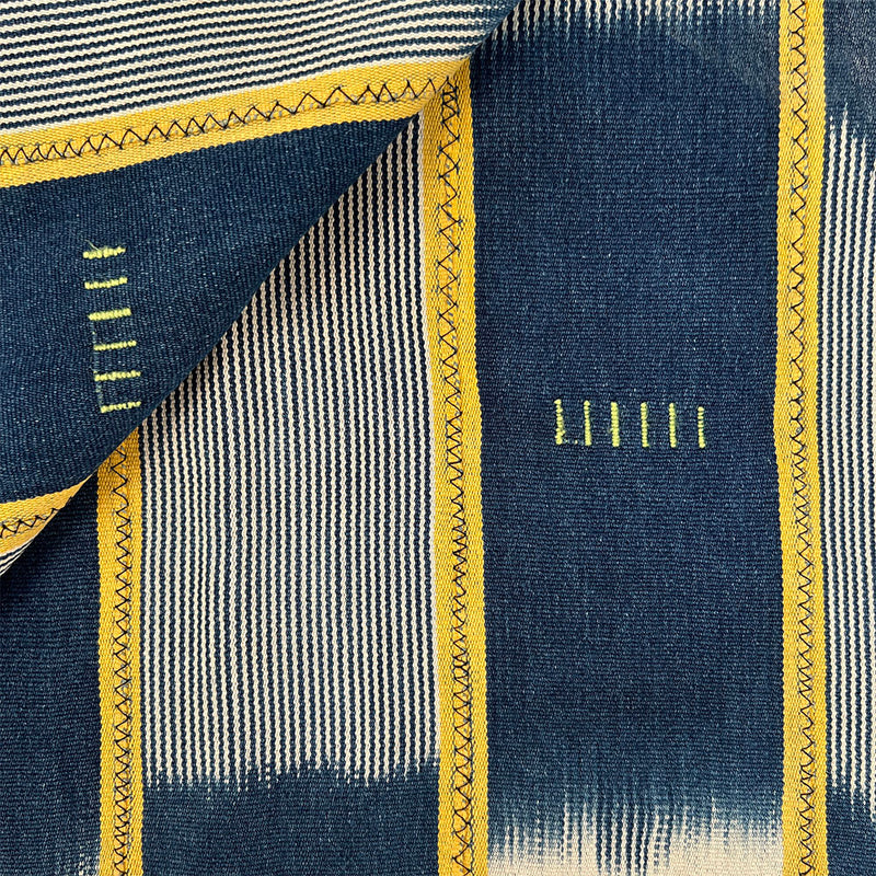 African Baule Cloth, Indigo + Yellow