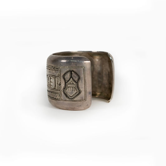 Tuareg Engraved Silver Cuff