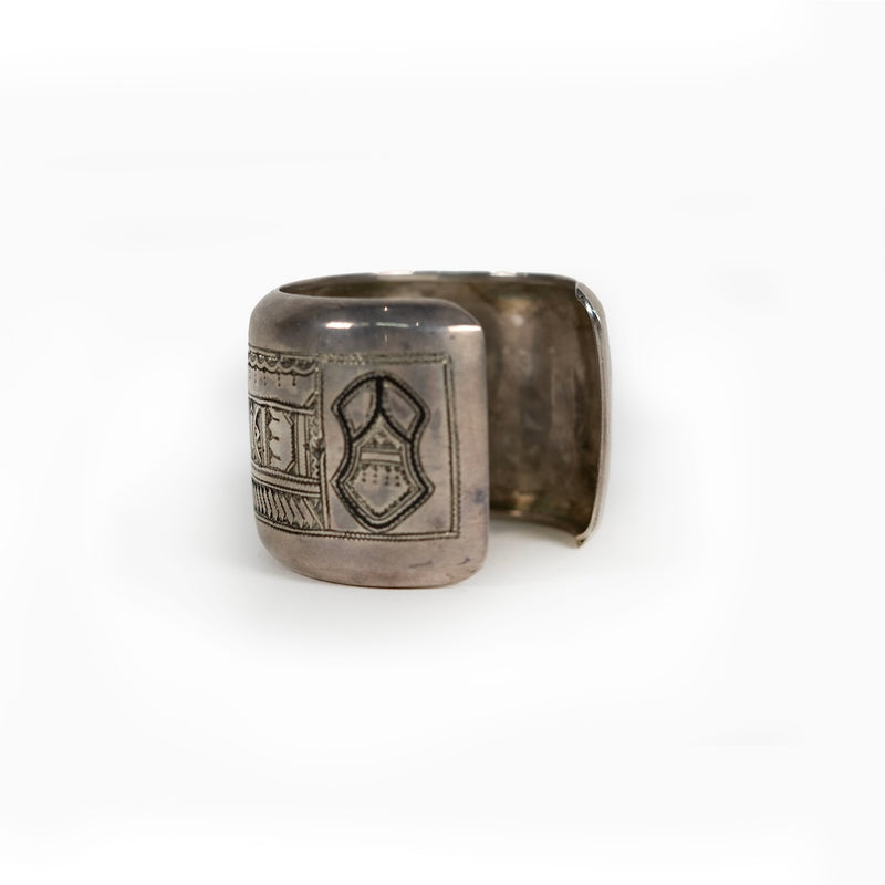 Tuareg Engraved Silver Cuff