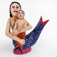 Oaxacan Carved Wood Mermaid & Child, Coindo Melchor Gomez