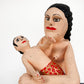 Oaxacan Carved Wood Mermaid & Child, Coindo Melchor Gomez