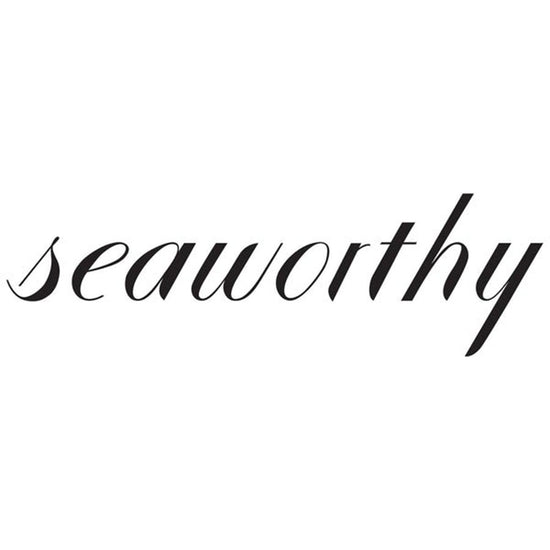 The word 'seaworthy' written in black on a white background.
