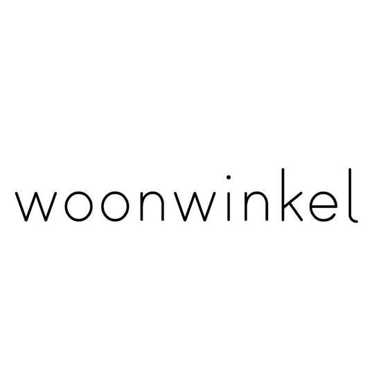 Word 'woonwinkel' on a white background
