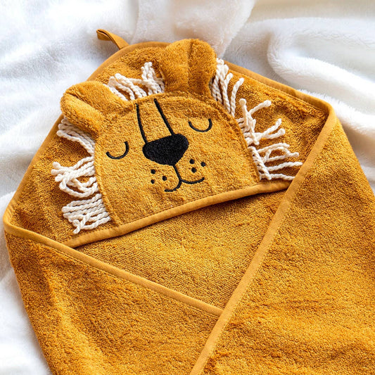 Baby Lion Hooded Cotton Towel