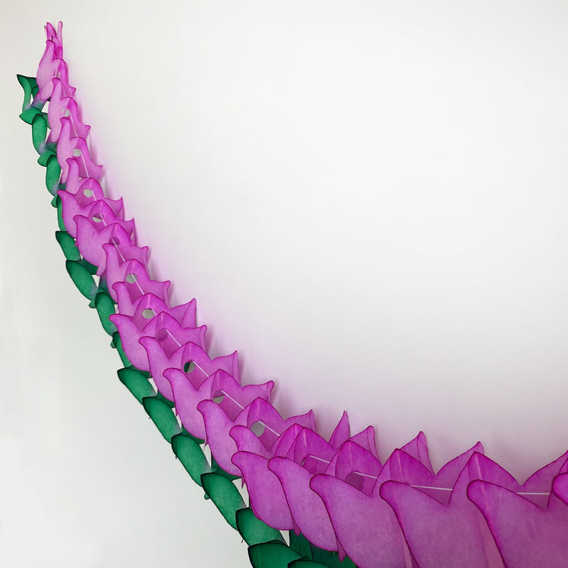 Tissue Tulip Garland, Green/Pink