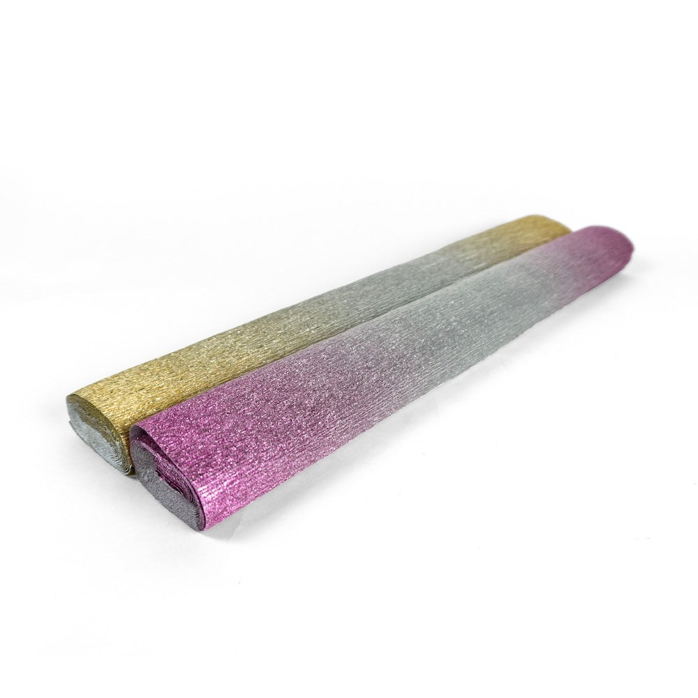Italian Crepe Paper, Metallic Ombre - 180g