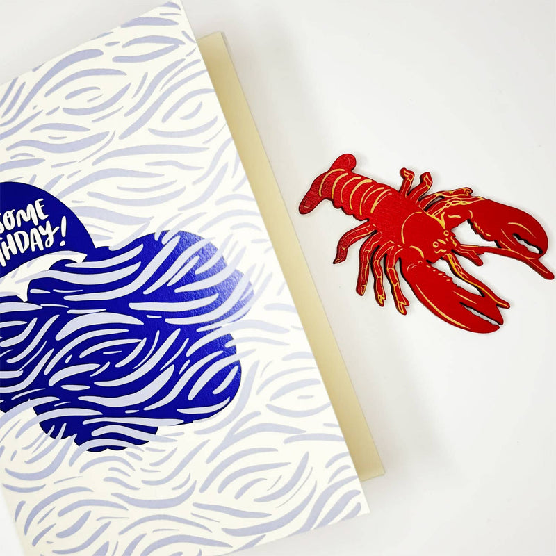 Have a Clawesome Birthday - Lobster Magnet w/Card