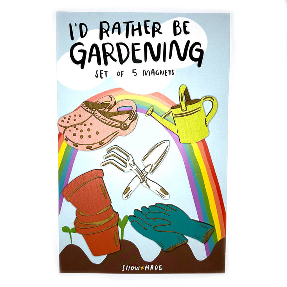 Pic of the I'd Rather Be Gardening - Set of 5 Magnets""