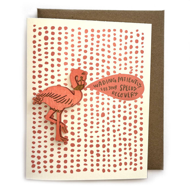 Pic of the Wading Patiently - Flamingo Magnet w/Card""