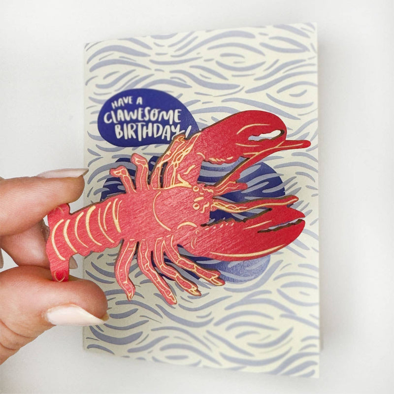 Have a Clawesome Birthday - Lobster Magnet w/Card