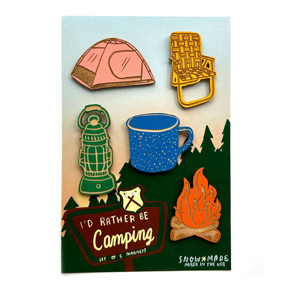 Pic of the Camping - Set of 5 Magnets""