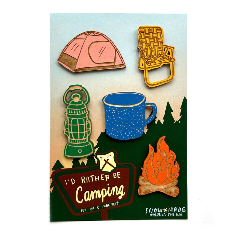 Pic of the Camping - Set of 5 Magnets""