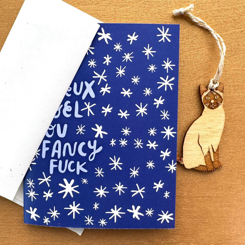 Joyeux Noel - Cat Ornament w/Card