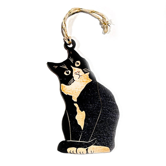 Pic of the Black Tuxedo Cat Ornament""