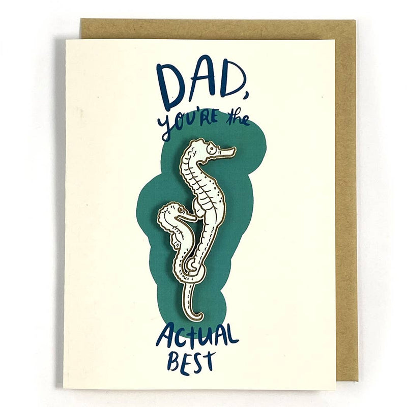 Pic of the Actual Best Dad - Seahorse Magnet w/Card""