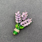 RHINESTONE LAVENDER FLOWER