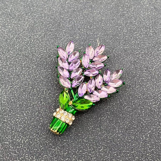 RHINESTONE LAVENDER FLOWER