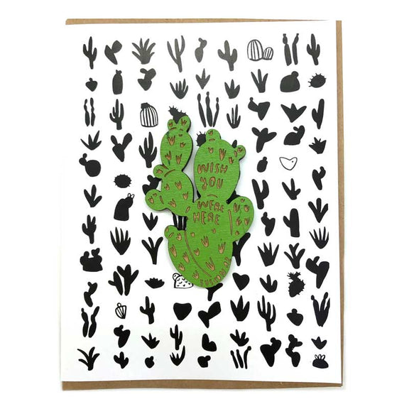 Pic of the Wish You Were Here - Name Drop Cactus Magnet w/Card""