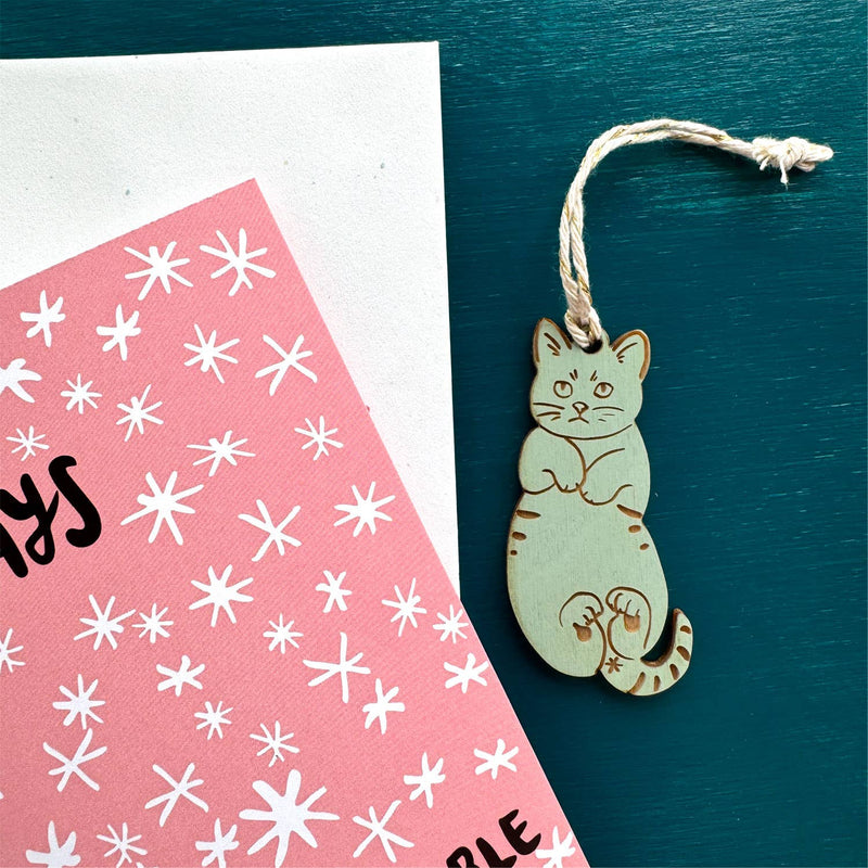 Happy Holidays You Adorable A-hole - Cat Ornament w/Card