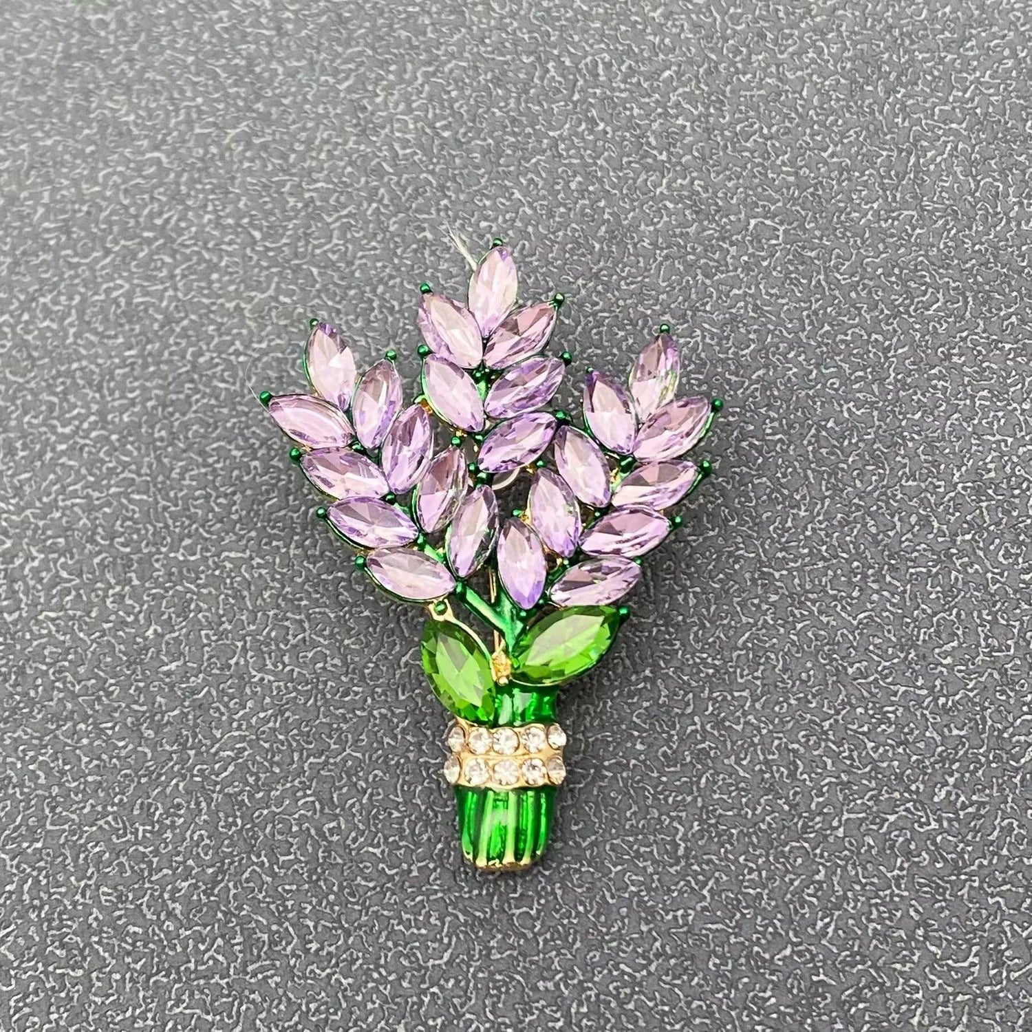 RHINESTONE LAVENDER FLOWER