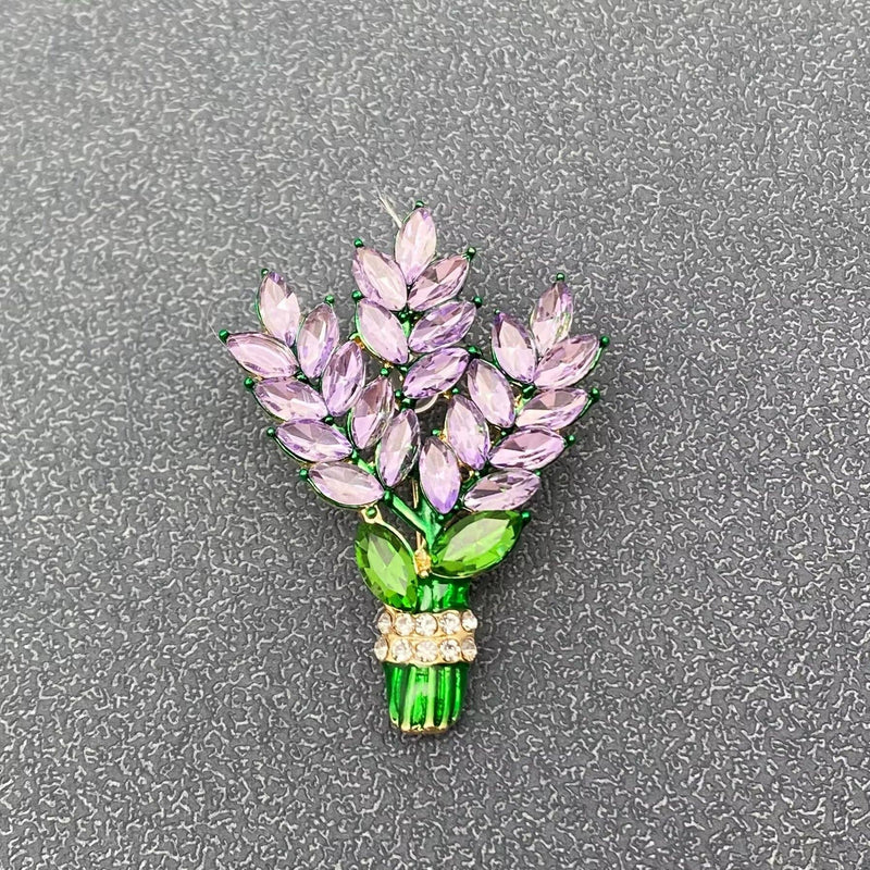 RHINESTONE LAVENDER FLOWER