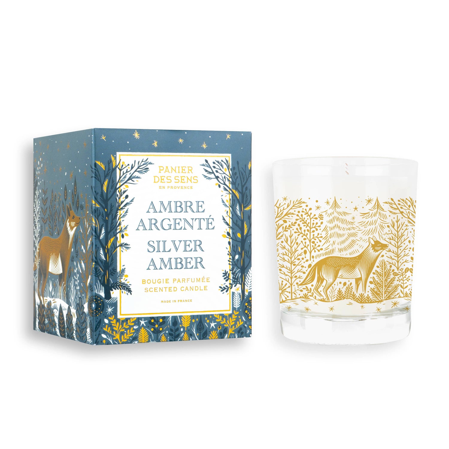FRENCH SILVER AMBER CANDLE