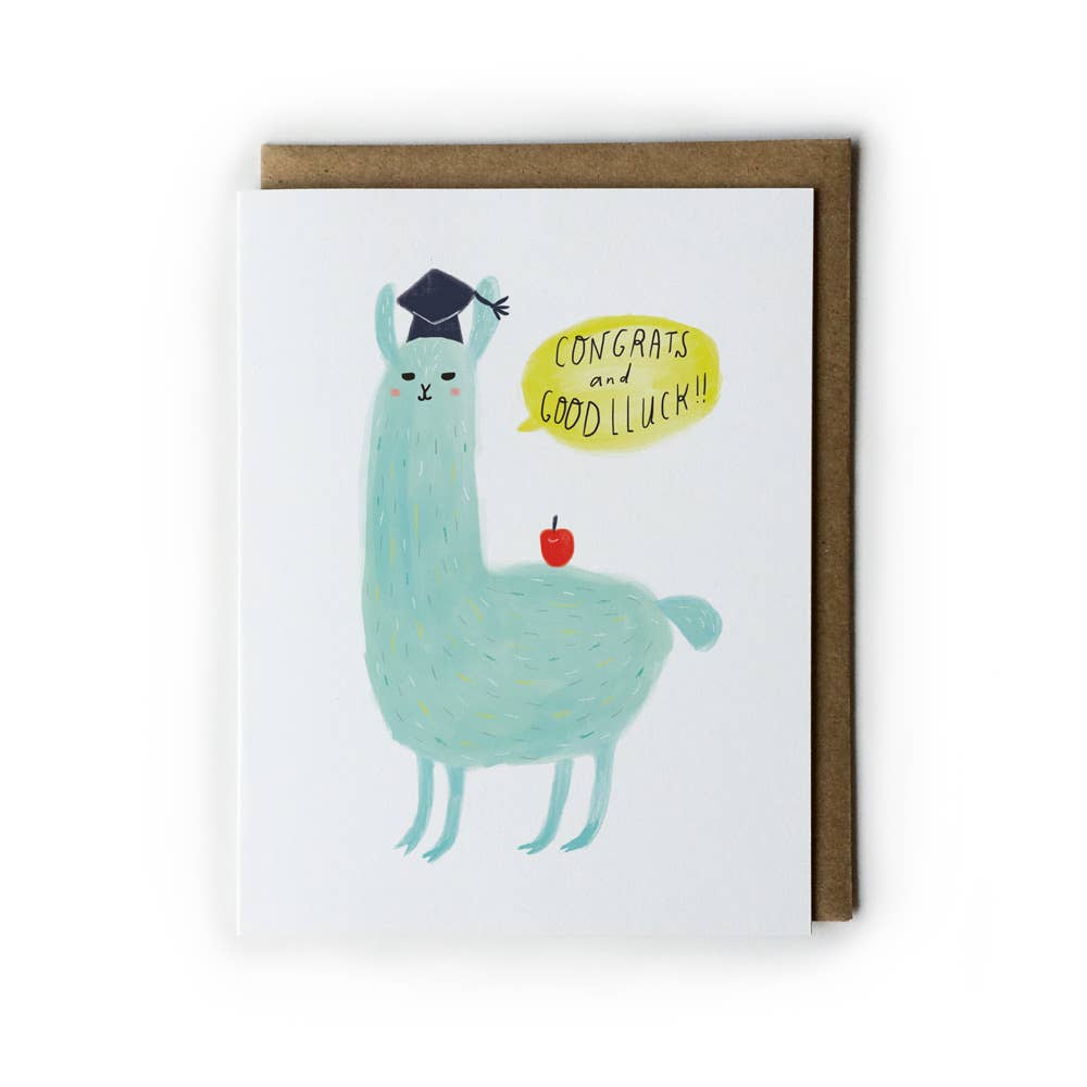 Good Luck Llama Graduation Greeting Card