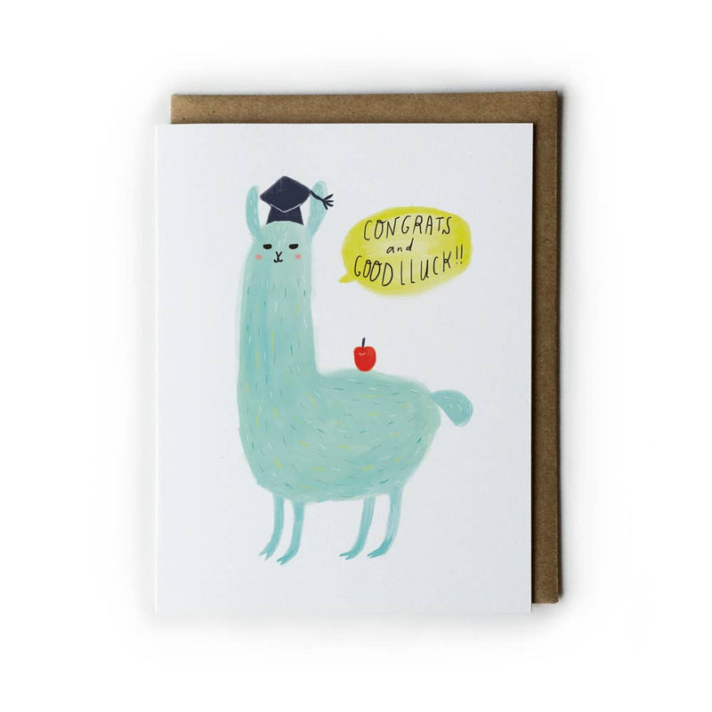 Good Luck Llama Graduation Greeting Card