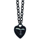 Padlock Heart Retrolite Necklace: Red