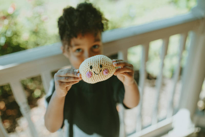 Handmade Happy Lemon Baby Rattle