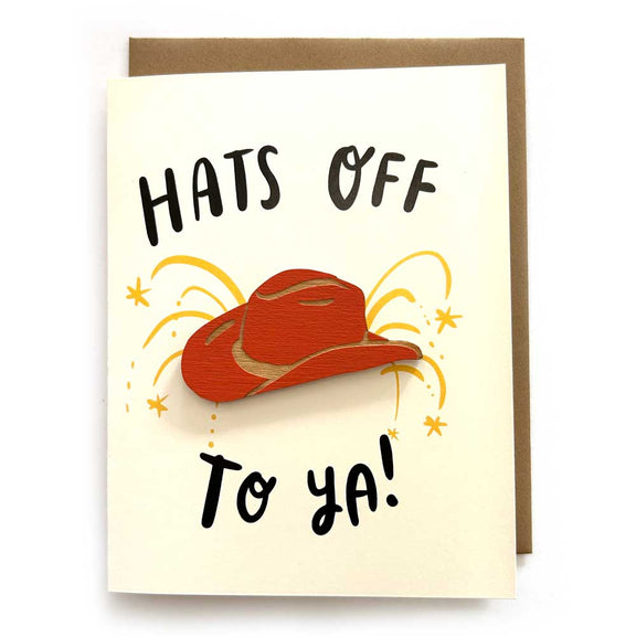 Pic of the Hats Off - Cowboy Hat Magnet w/Card""