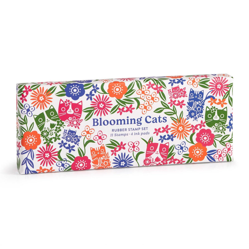 Blooming Cats Rubber Stamp Set