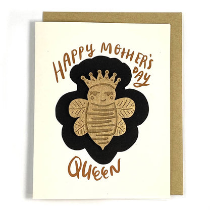 Pic of the Happy Mother's Day Queen - Bee Magnet w/Card""