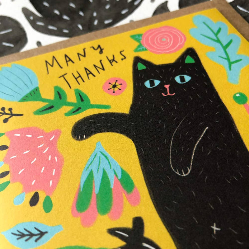 Kitty Many Thanks Greeting Card
