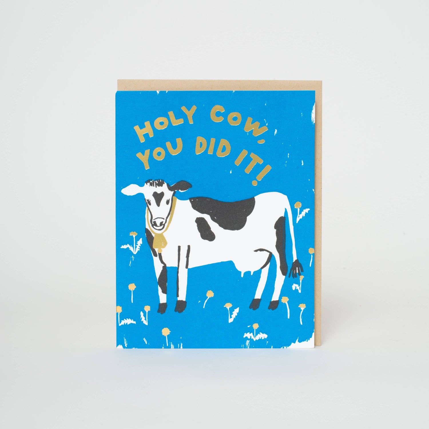 Holy Cow Congrats Letterpress Greeting Card