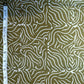 Batik Fabric, Green with Cream/Yellow Patterns
