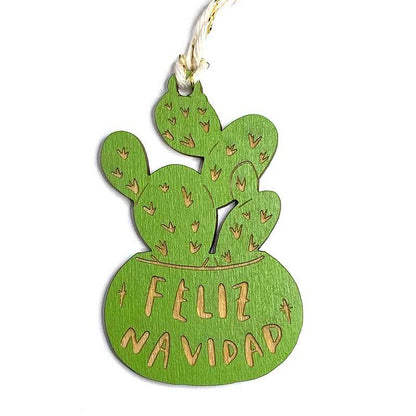 Pic of the &quo;Feliz Navidad Cactus Ornament&quo;
