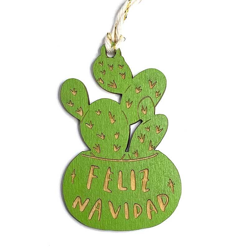 Pic of the &quo;Feliz Navidad Cactus Ornament&quo;