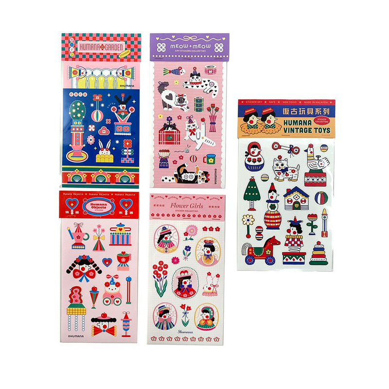 Humana Flower Girls Sticker Sheet