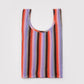 Pleated Baggu, Gradient Stripe Poppy & Lilac