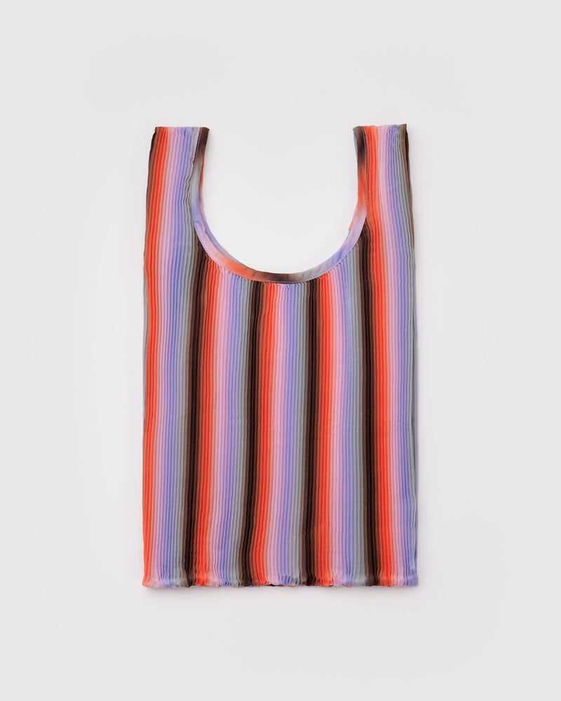 Pleated Baggu, Gradient Stripe Poppy & Lilac