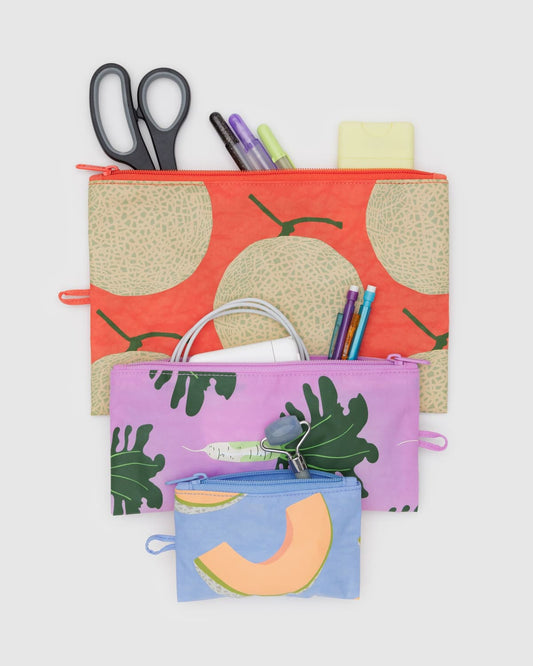 Baggu Flat Pouch Set, Japanese Produce