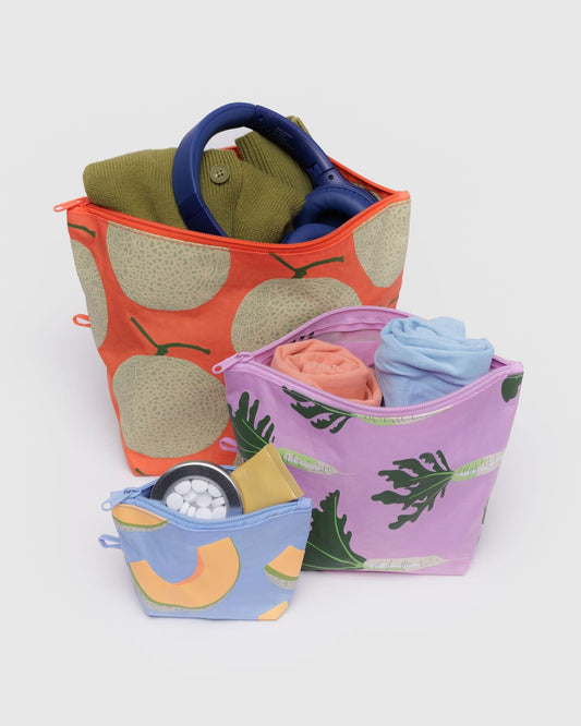 Baggu Go Pouch Set, Japanese Produce