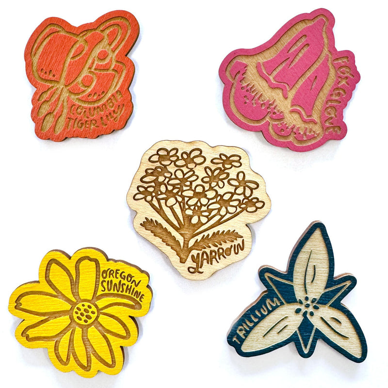 Wildflowers of the PNW - Set of 5 Magnets