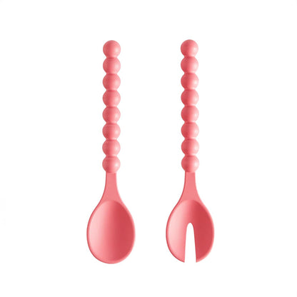 pink serving spoons