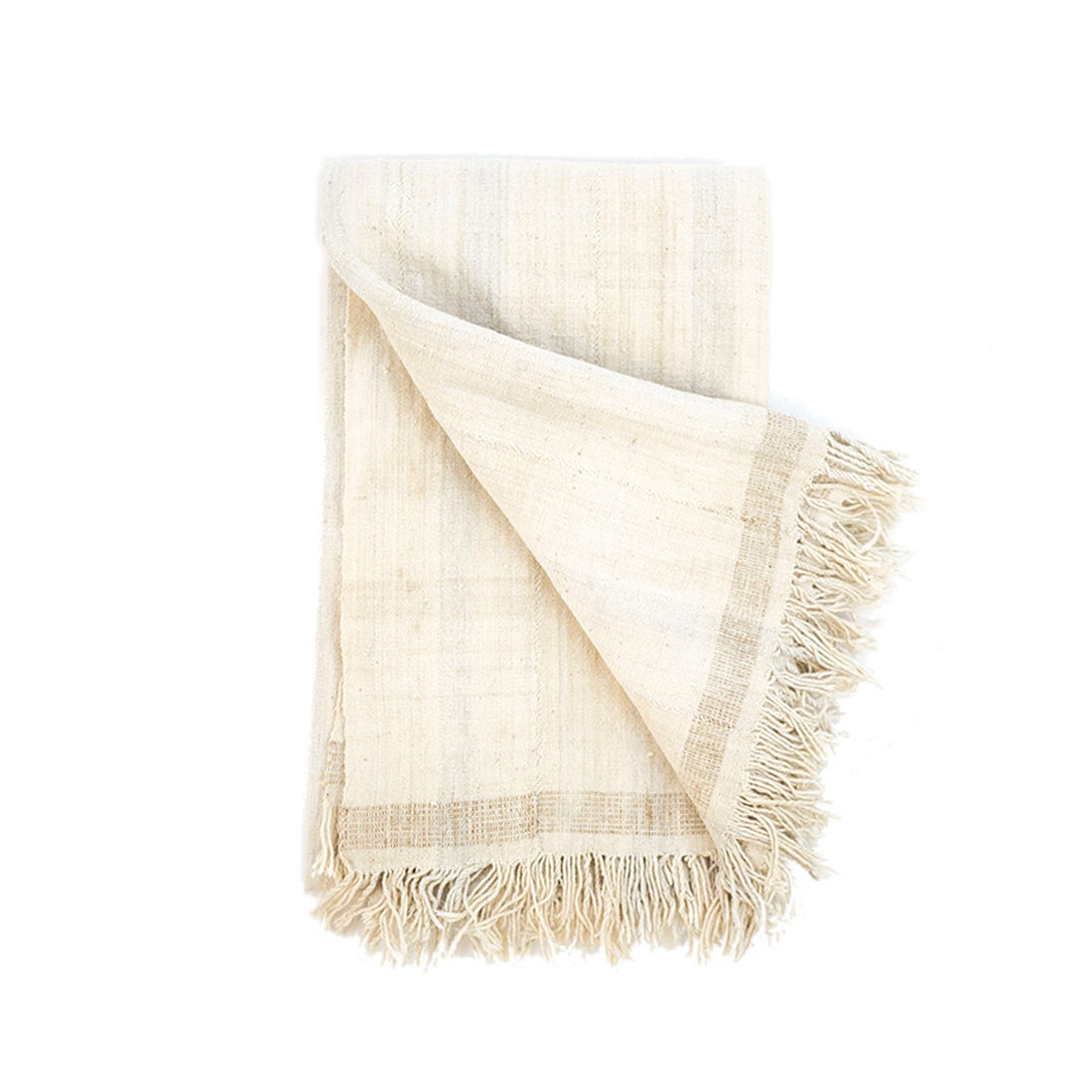 Natural colored cloth with fringe