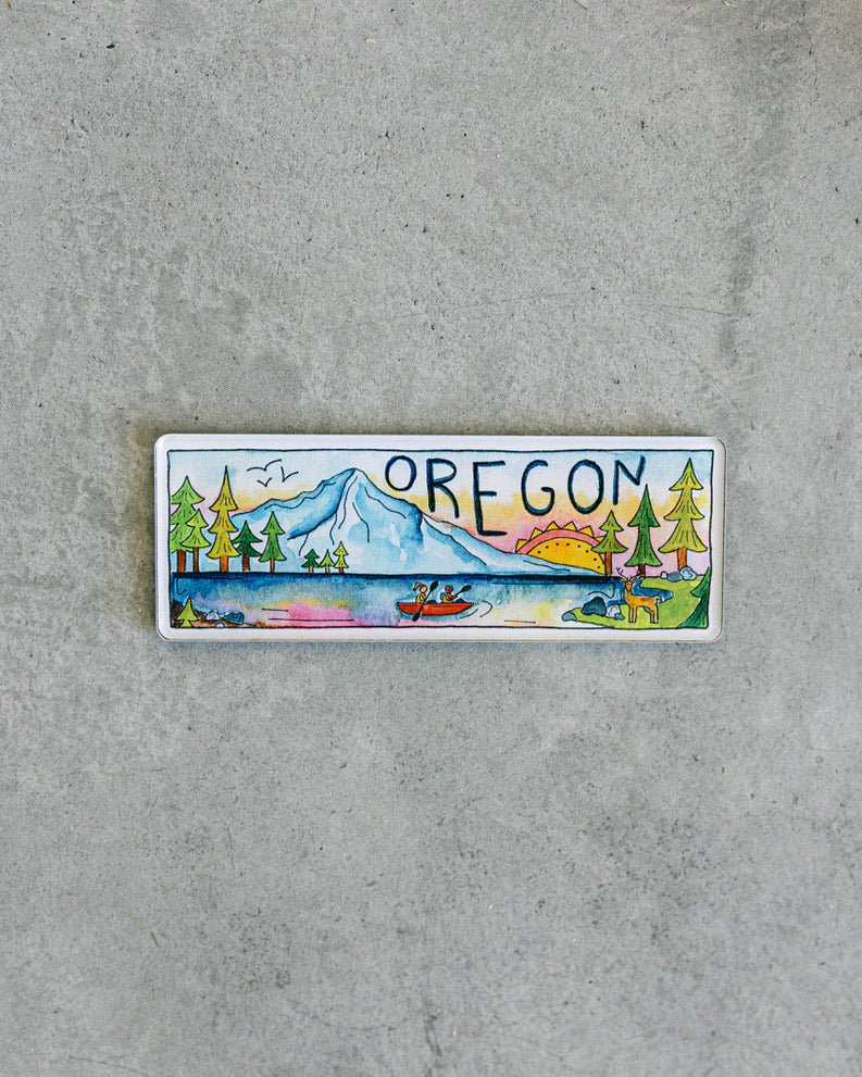 Oregon Rectangle Magnet