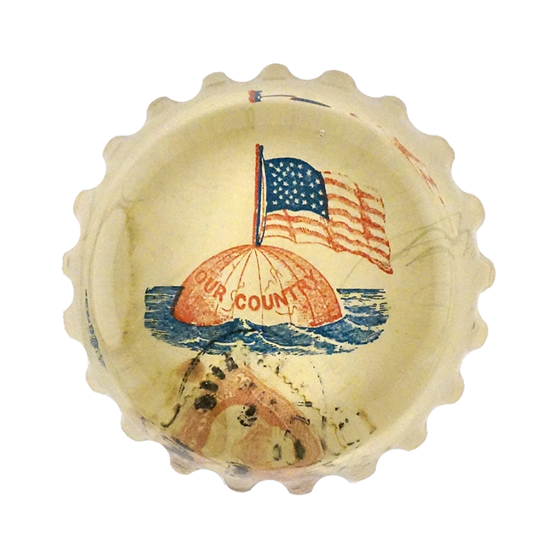 Our Country Scalloped Charm