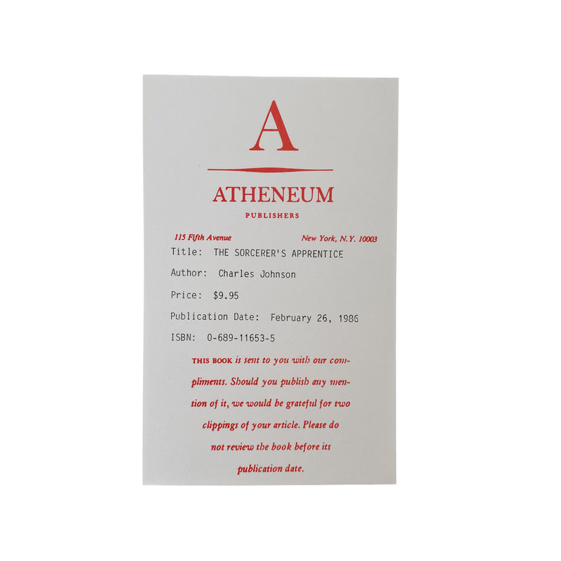 Bookplate with Atheneum Publishers logo and text on a white background