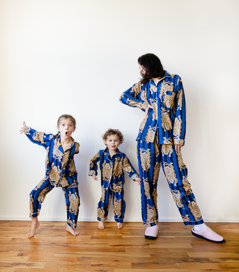 Tiger Pajama Set, Blues